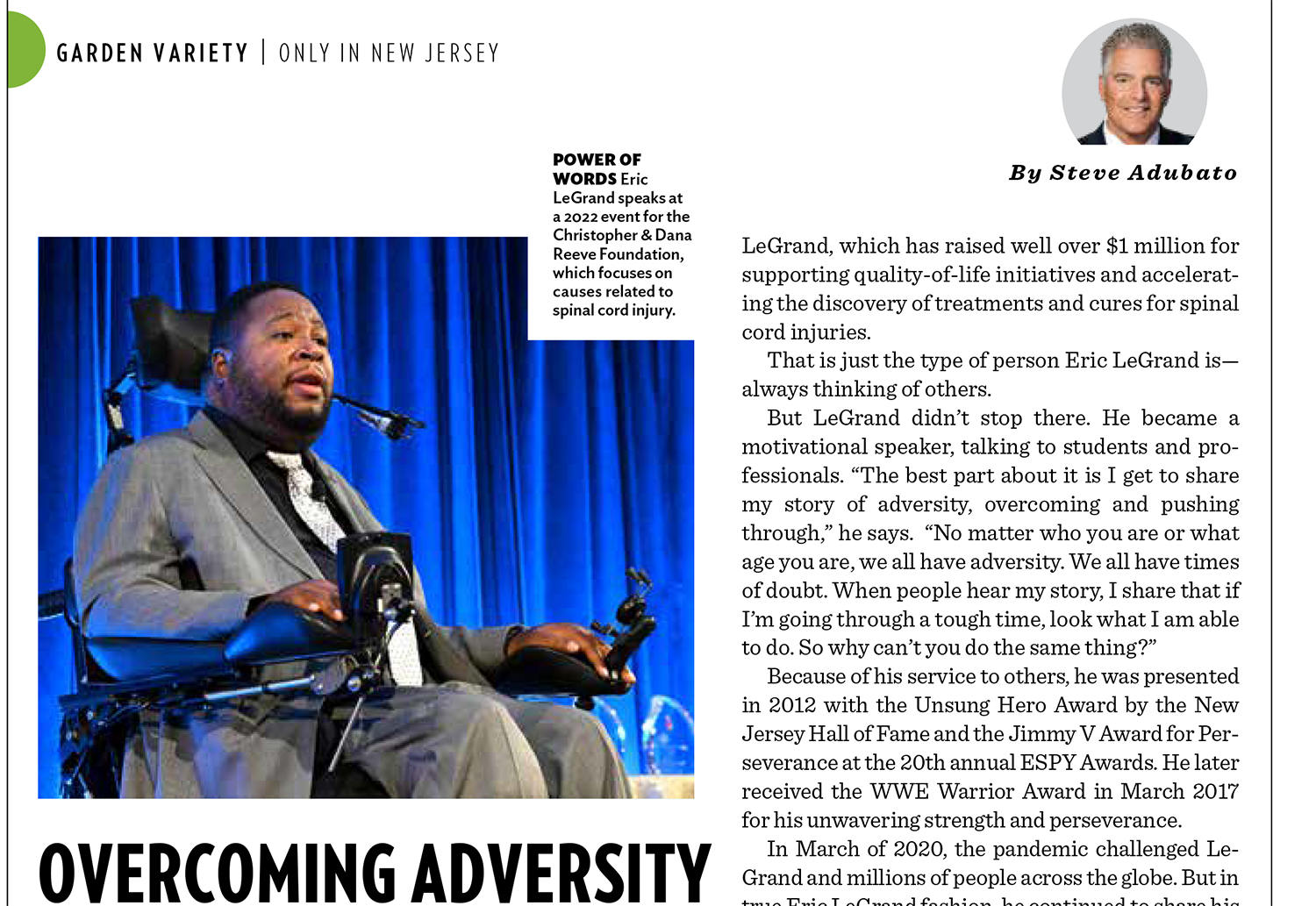 Eric LeGrand - NJ Monthly March 2024
