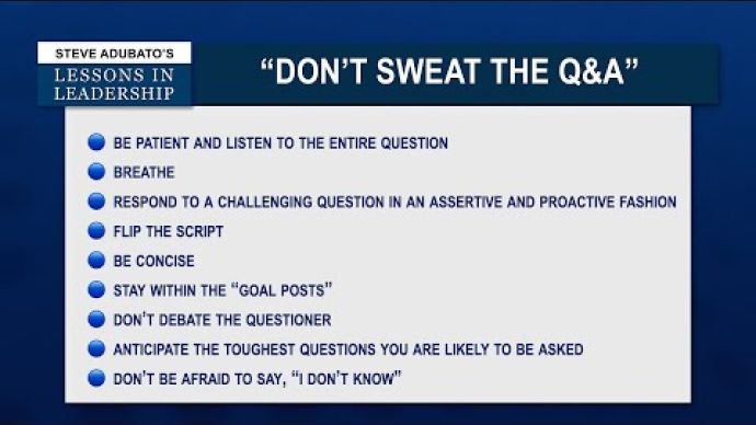 Don't Sweat the Q&A