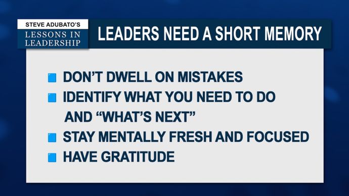 Leaders Need a Short Memory