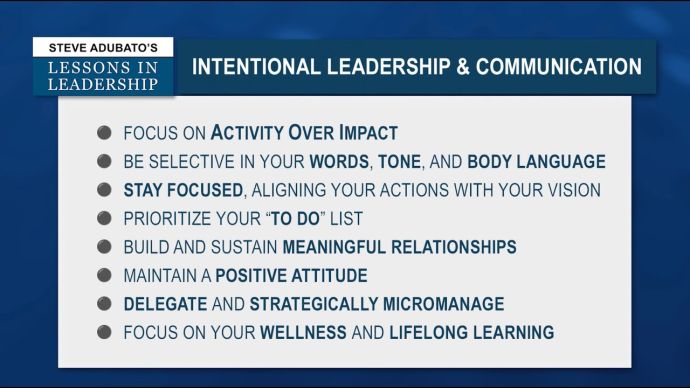 Intentional Communication and Leadership
